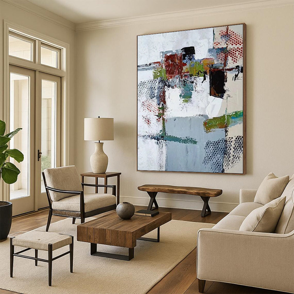 “Colorful Textured Abstraction” - Abstract Expressionist Painting On Canvas DTP042