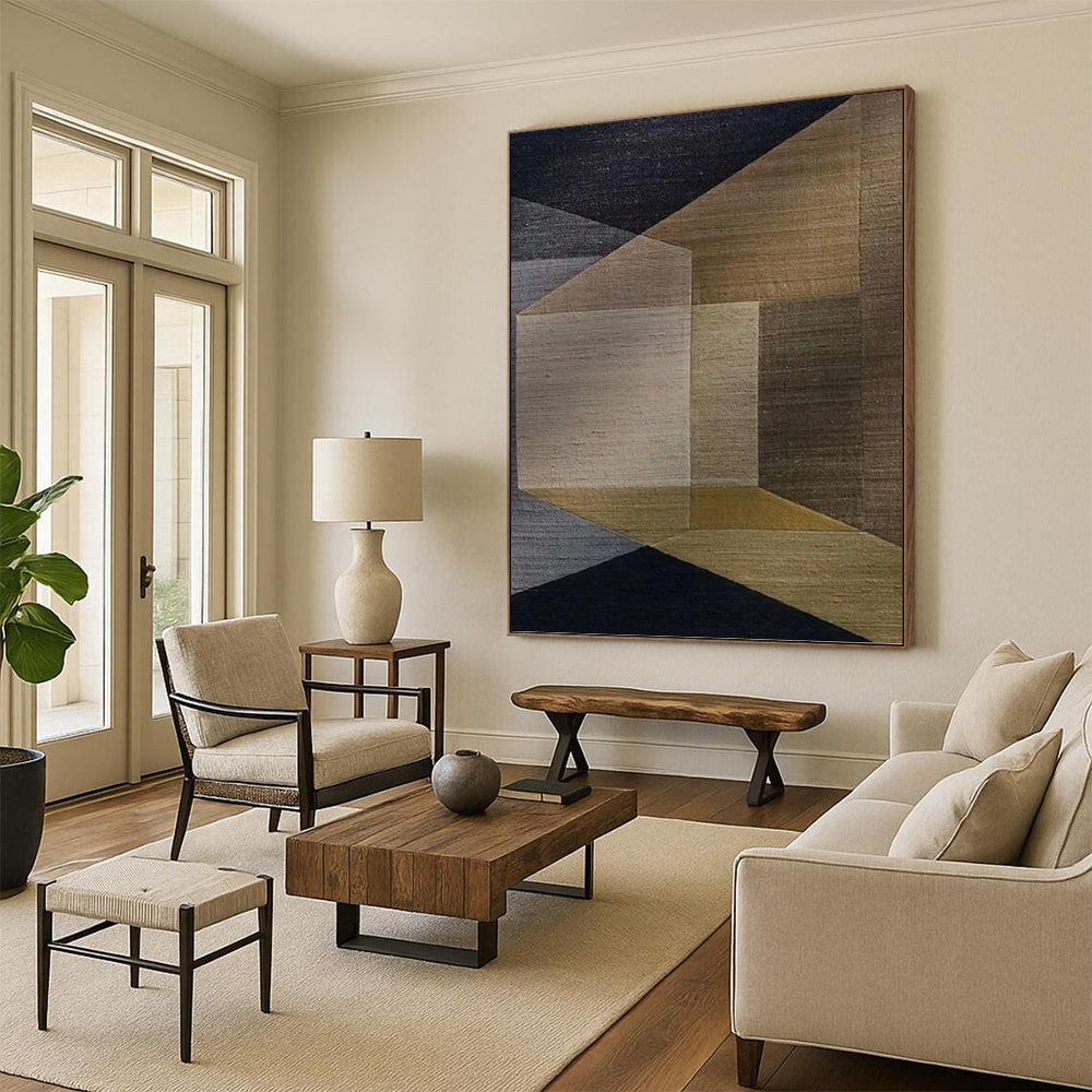 “Brown and Gray Geometric - Architectural Inspirations” Painting On Canvas DKH1134