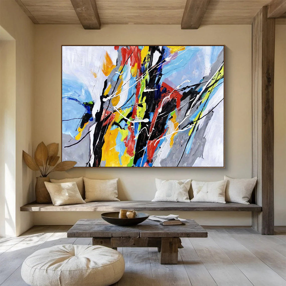 “Colorful Chaos Abstract Expression” Painting On Canvas DKH165