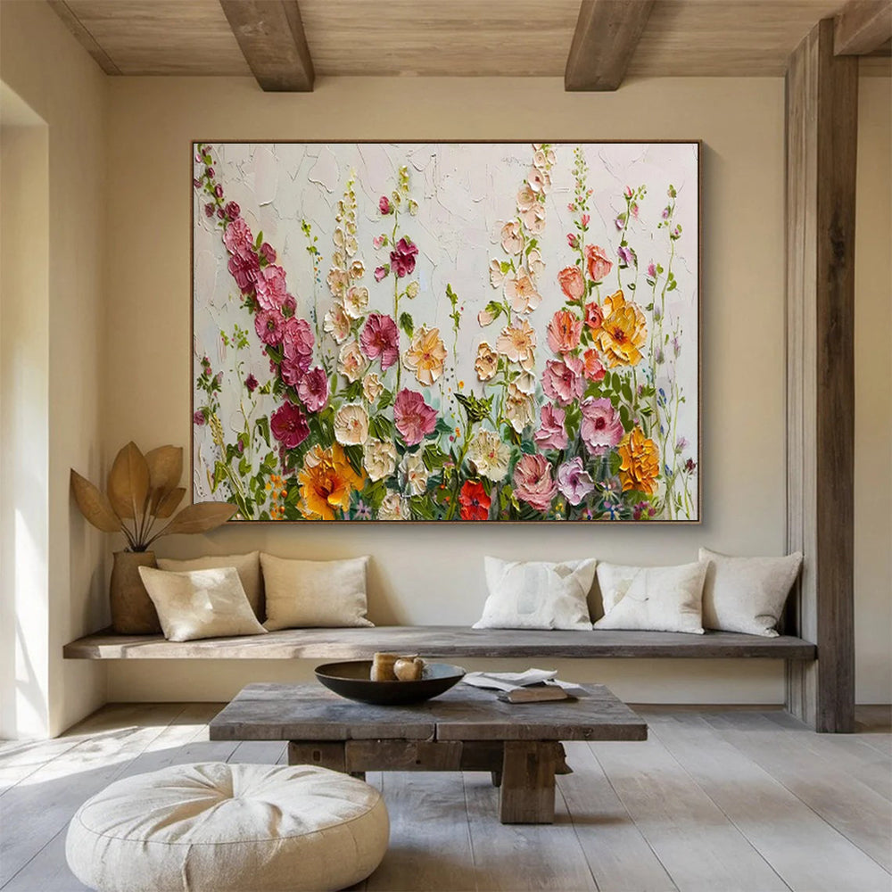 Colorful Wildflower Meadow Painting On Canvas DKH683