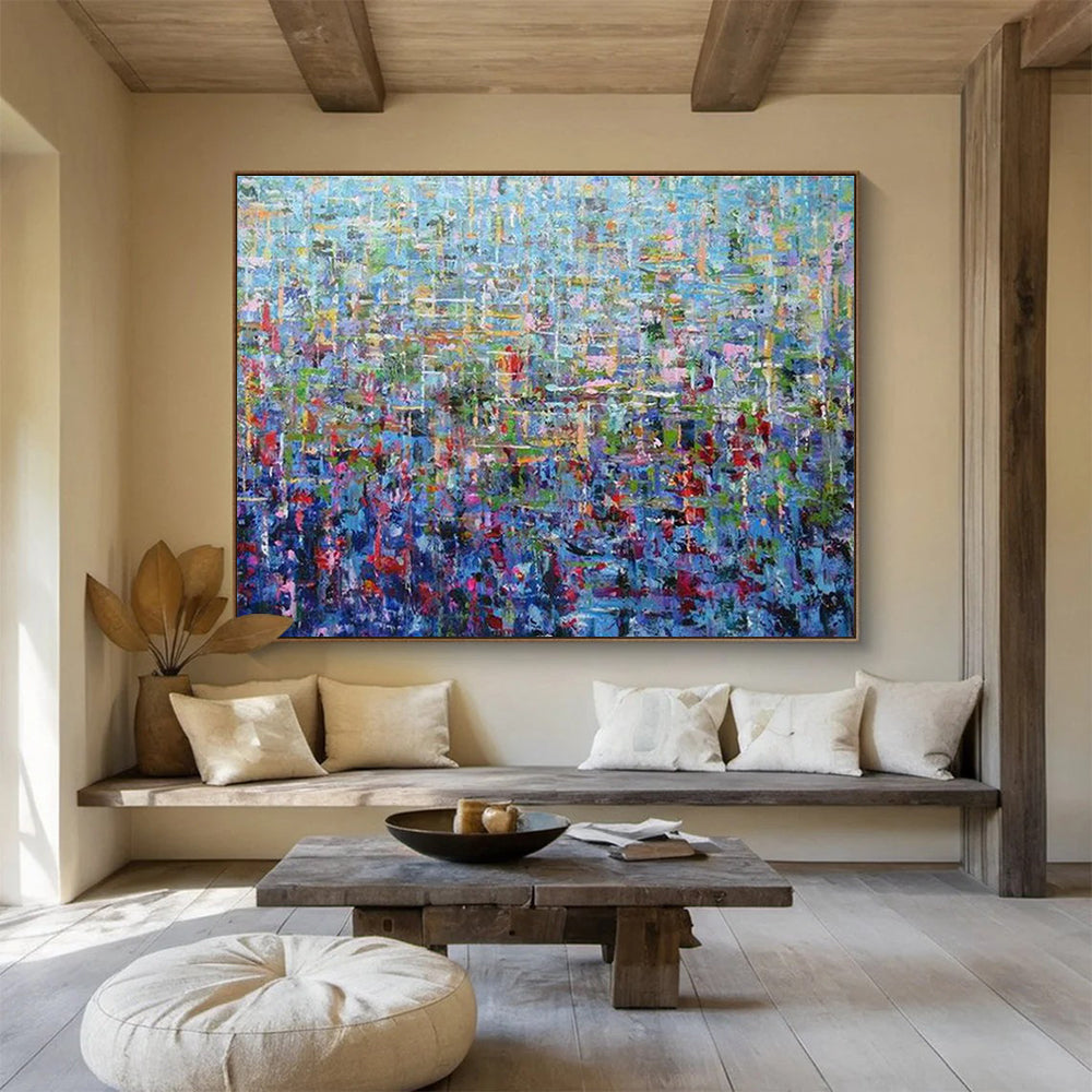 Colorful Mosaic - Like Abstract Painting On Canvas DKH657