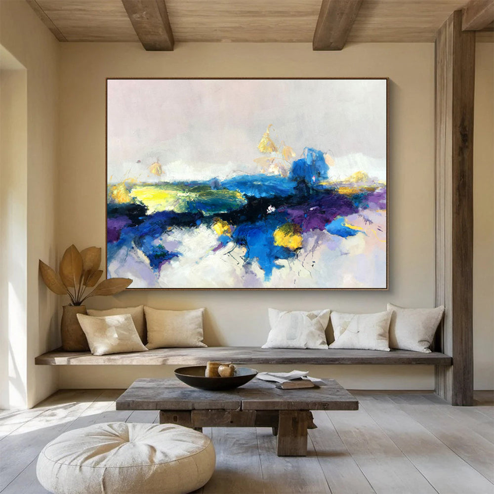 “Colorful Abstract Landscape” Abstract Oil Painting On Canvas DKH531