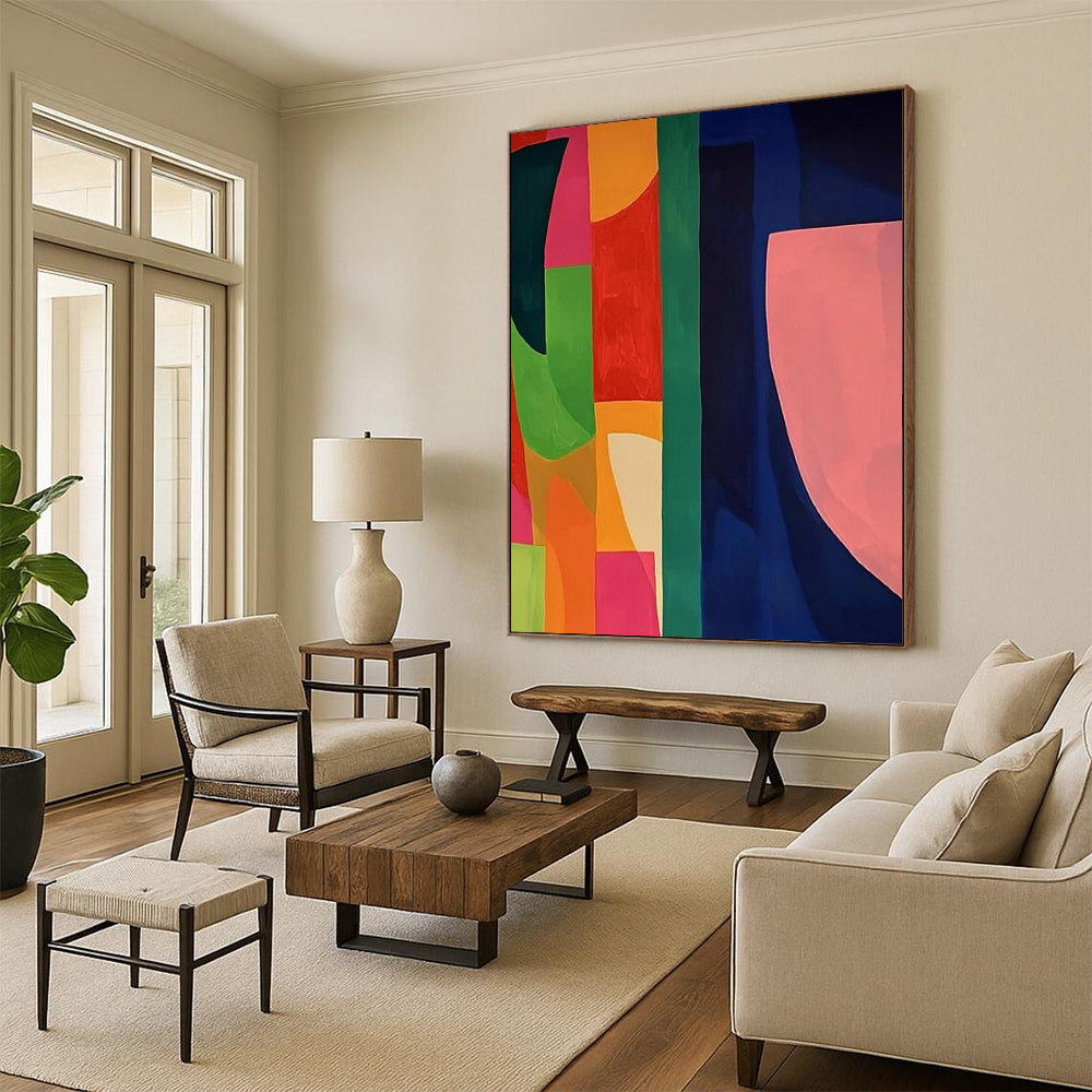 “Colorful Geometric Abstract” - Abstract Painting CT2369
