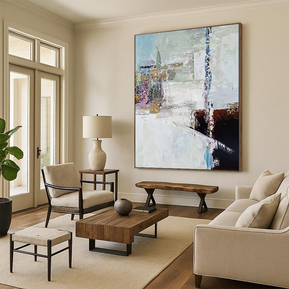 “Colorful Abstract Fragment” - Abstract Expressionist Painting On Canvas DTP040