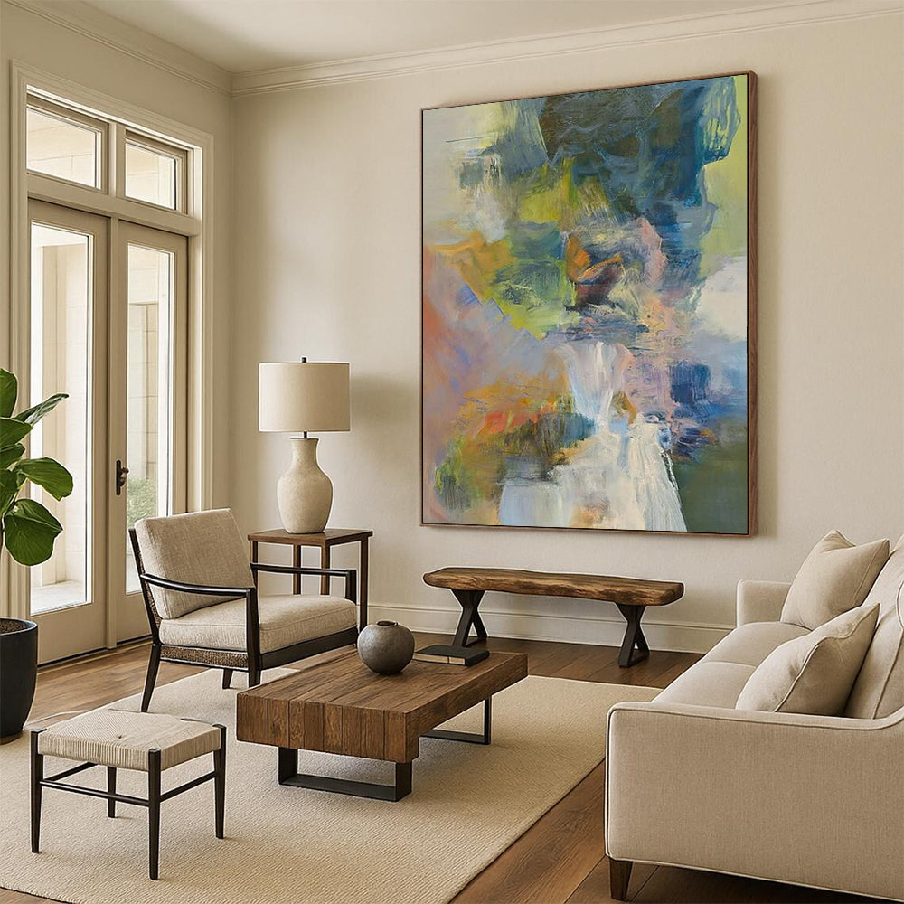 Colorful Abstract Fusion - Mixed - Hue Abstract Painting On Canvas CT2263
