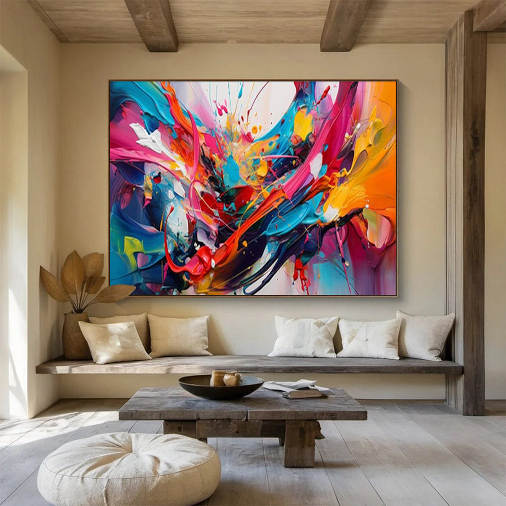 Explosive Color Splash Painting On Canvas DKH690