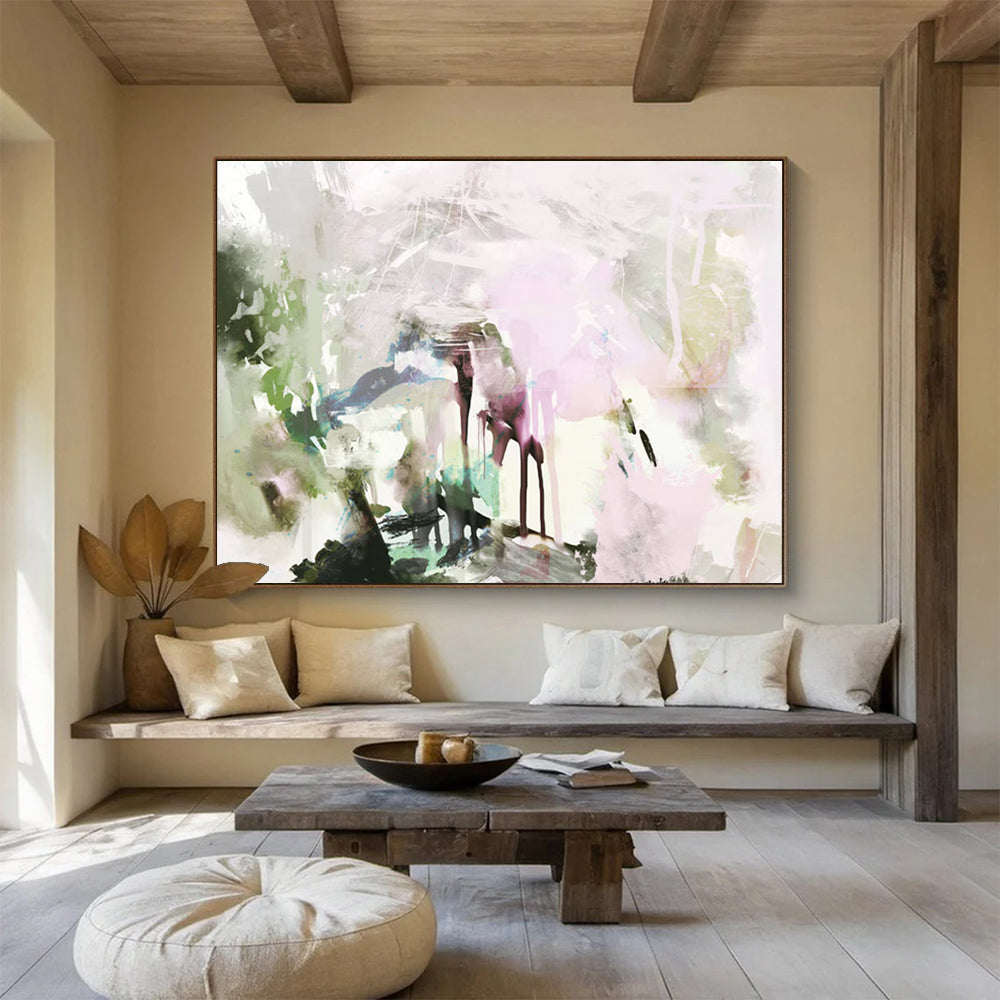 “Soft Pastel Abstraction” Dreamy Abstract Painting On Canvas DLZ119