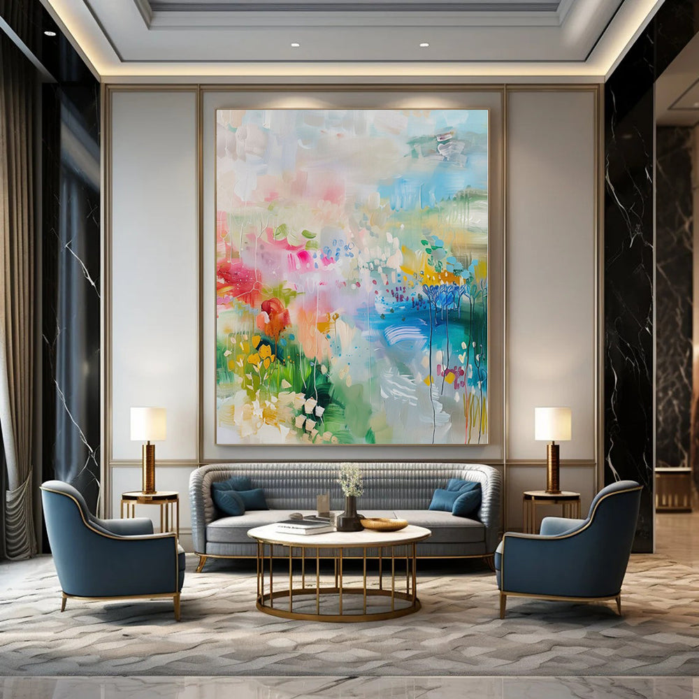 “Colorful Abstract Landscape” – Abstract Landscape Painting CT1180