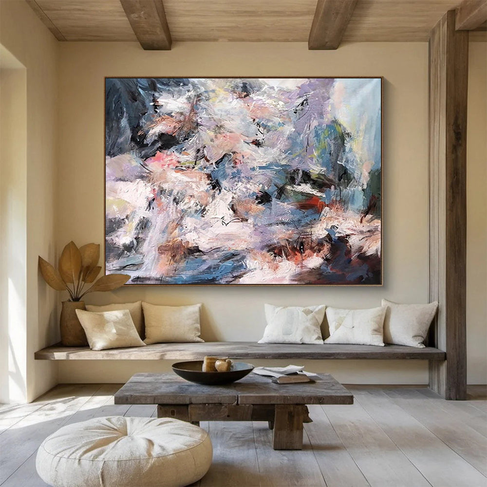 “Colorful Abstract Chaos” Abstract Expressionist Painting On Canvas DLZ151