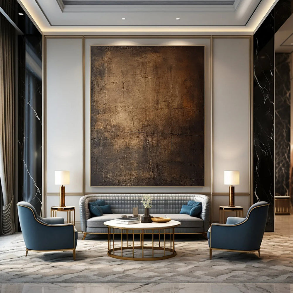 “Brown Textured Abstract” ,Abstract Textured Acrylic Painting CT0944