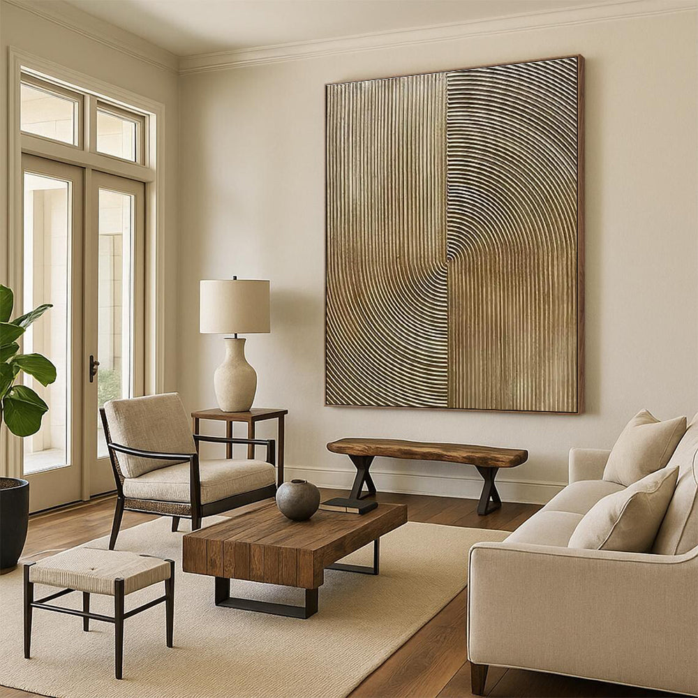 “Geometric Gold Lines” ,Minimalist Line Art CT0885