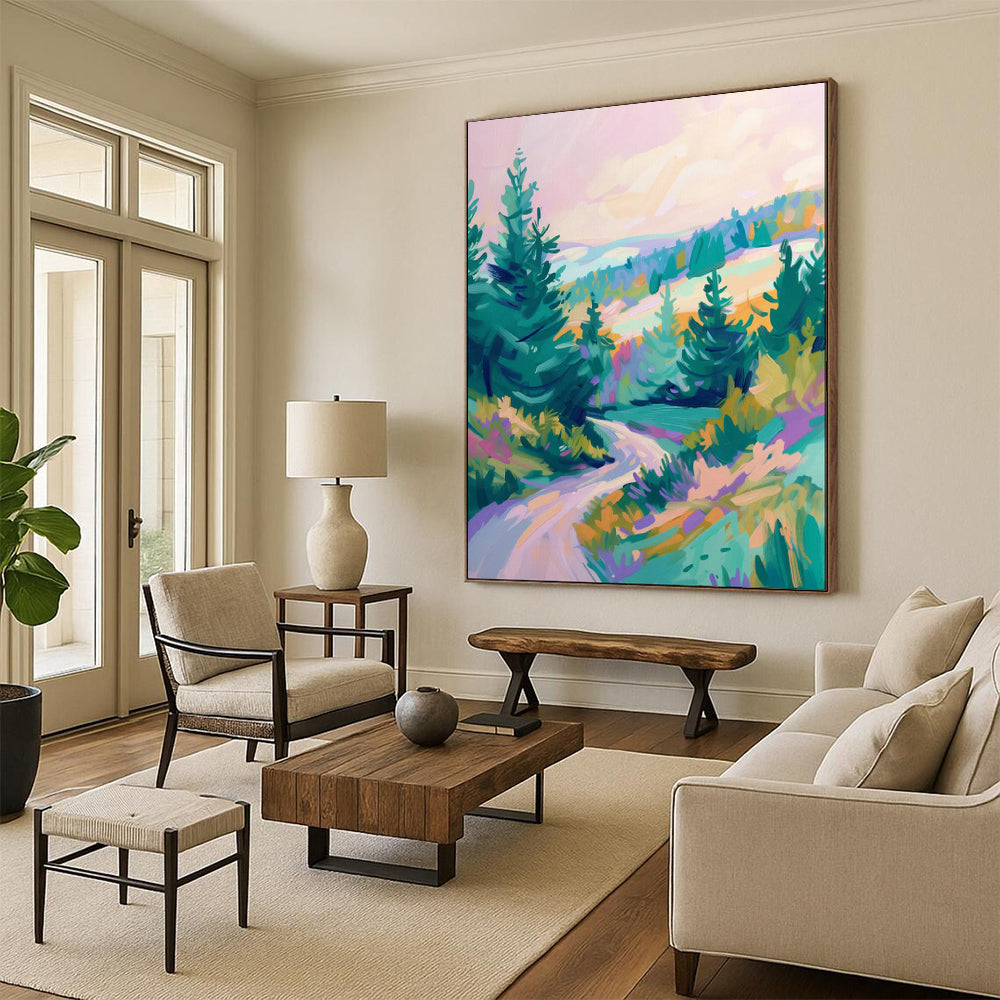 “Colorful Mountain Path” - Contemporary Landscape CT2014