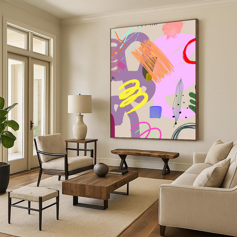 “Colorful Abstract Doodles” - Fun Abstract Art CT2008