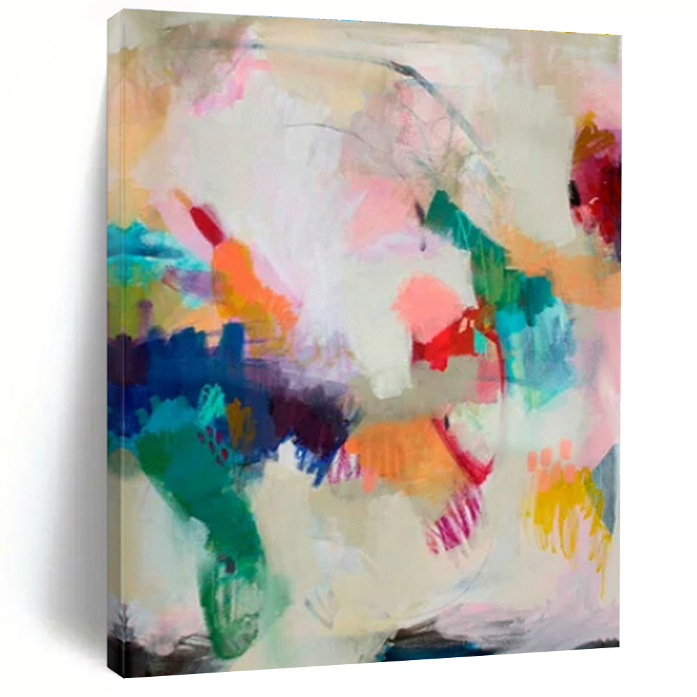 “Colorful Free - form Collage”,Abstract Expressionist Art CT0597