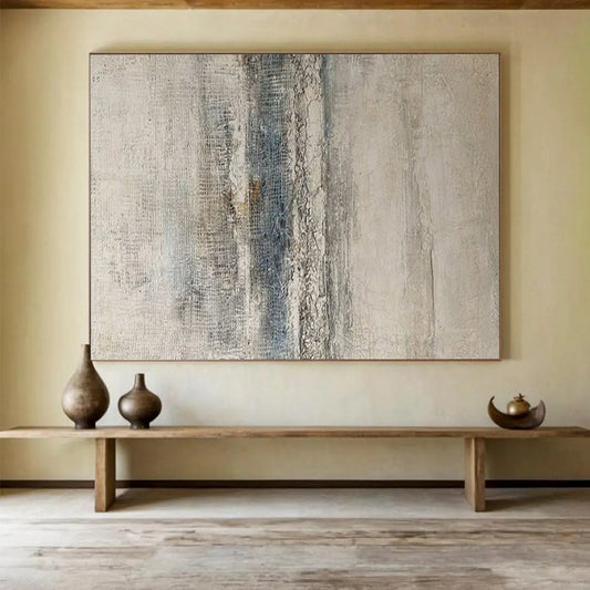 “Minimalist Textured Gray” - Grays, soft blues; subtle, textured minimalist abstraction CT1624