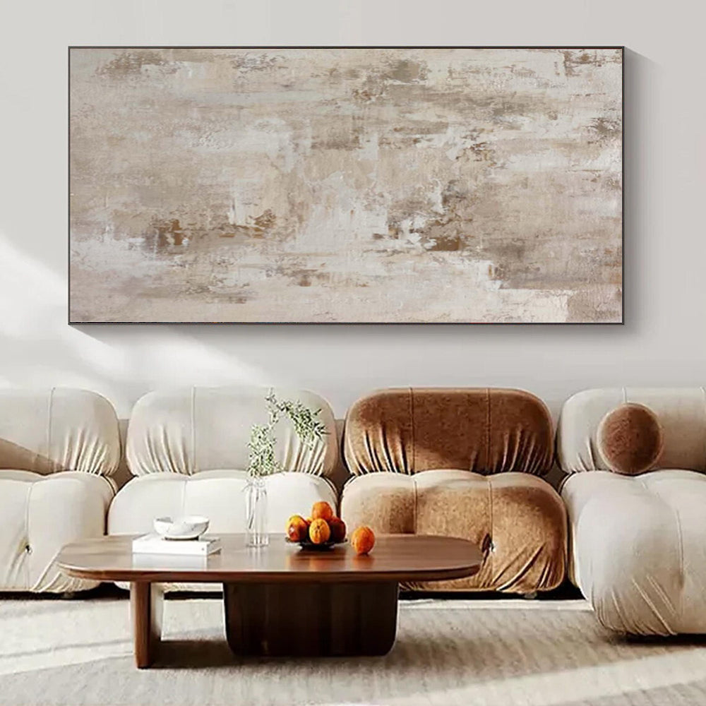“Beige and Brown Textured Abstract” Layered Acrylic Art CT0152