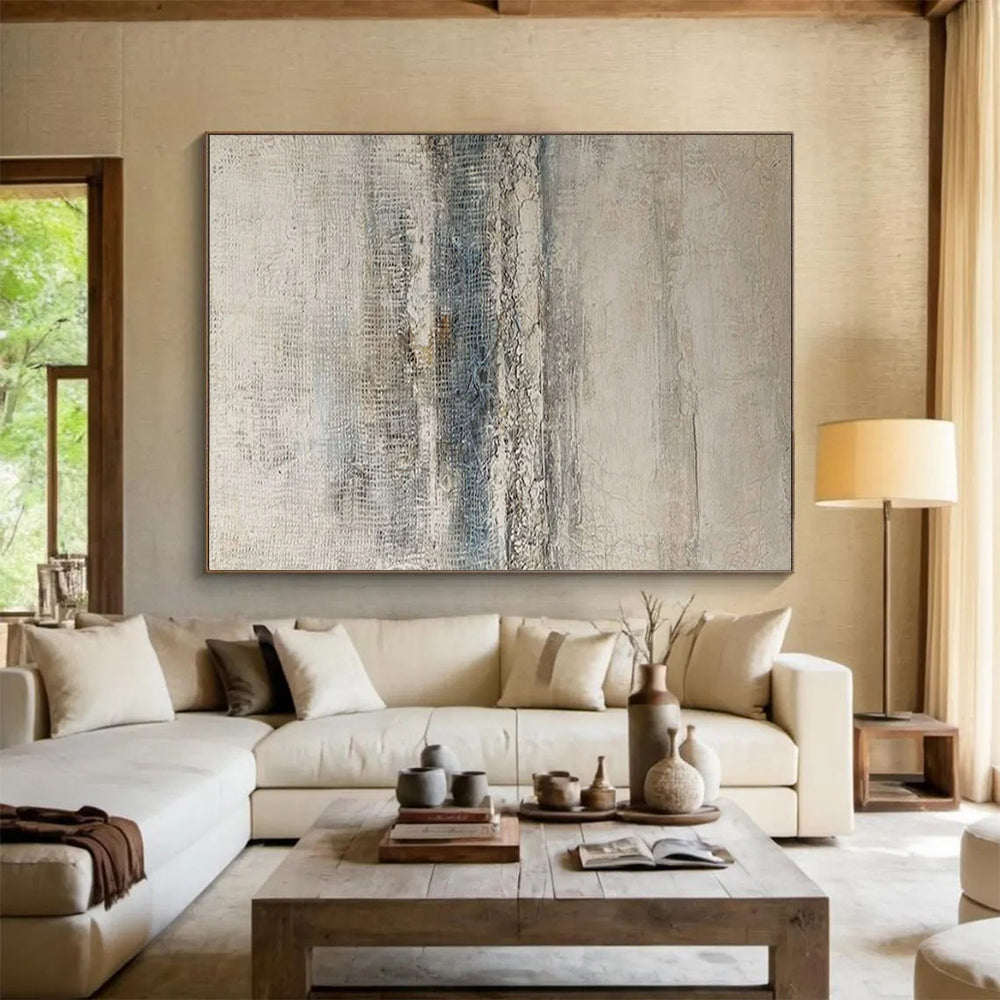 “Minimalist Textured Gray” - Grays, soft blues; subtle, textured minimalist abstraction CT1624