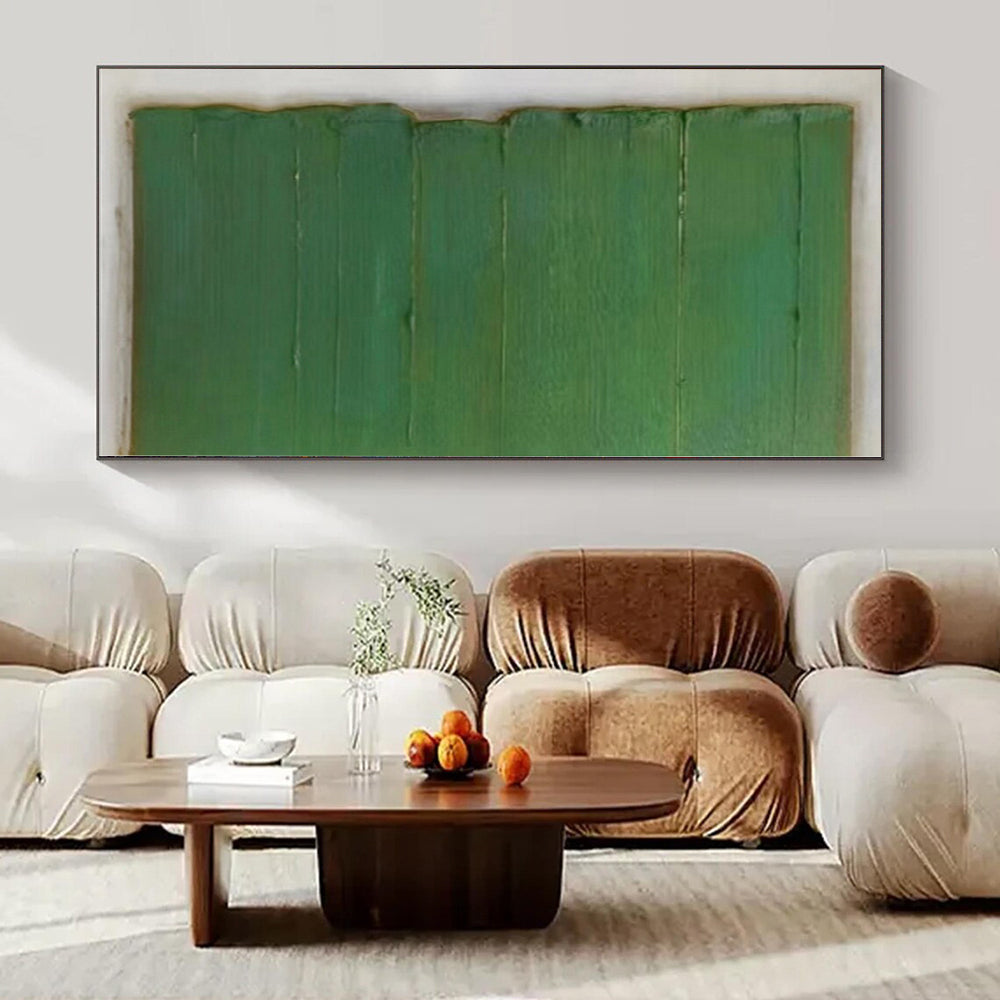 “Green Textured Panels” Minimalist Acrylic Art CT0210
