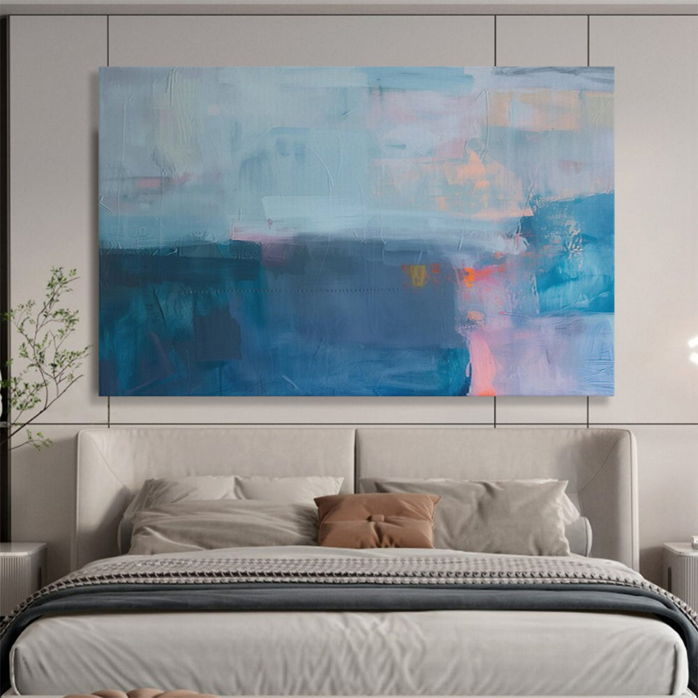 “Misty Blue Abstraction” – Soft blues, grays with blurred, flowing shapes CT1685
