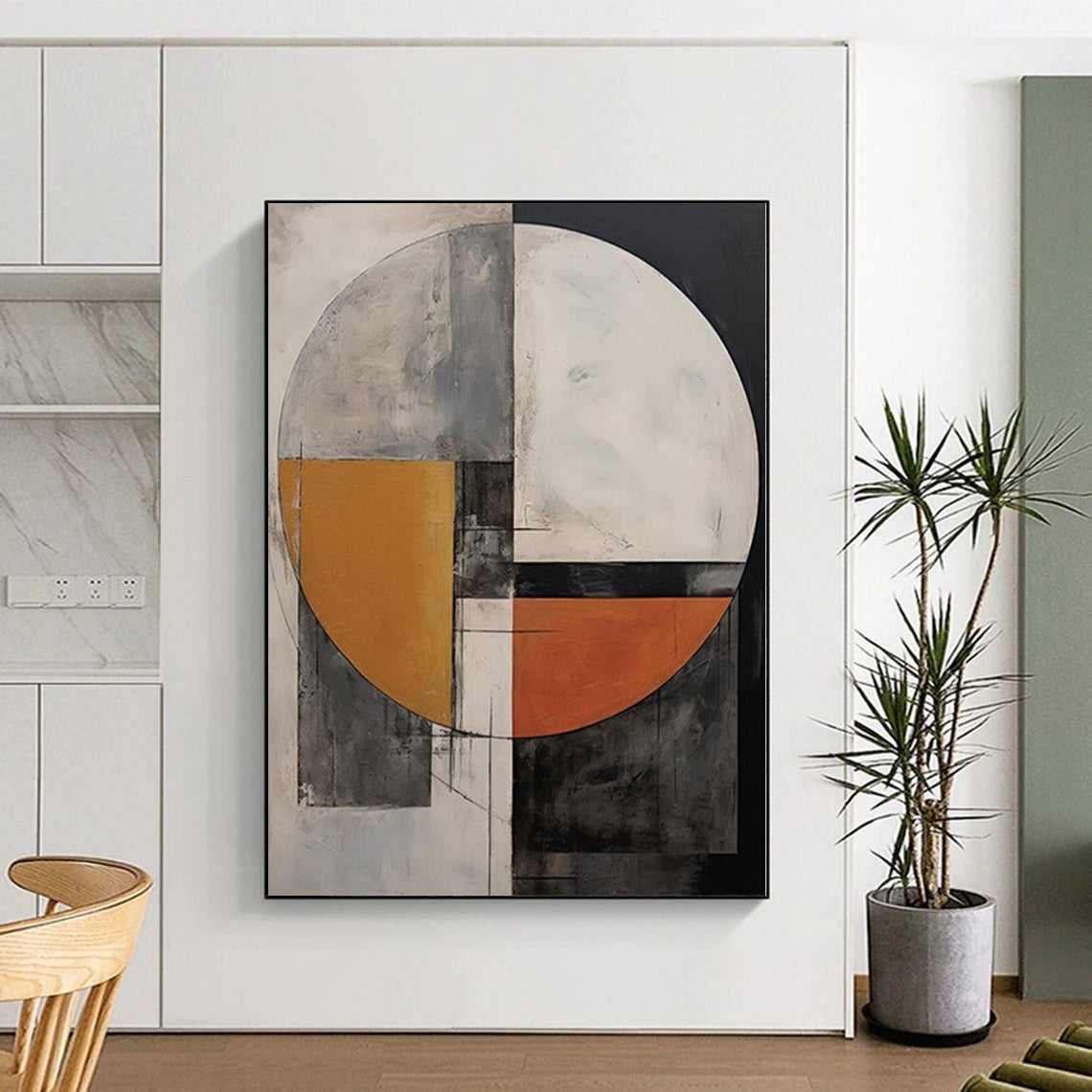 “Circular Geometric Abstraction” Abstract Acrylic Art CT0247