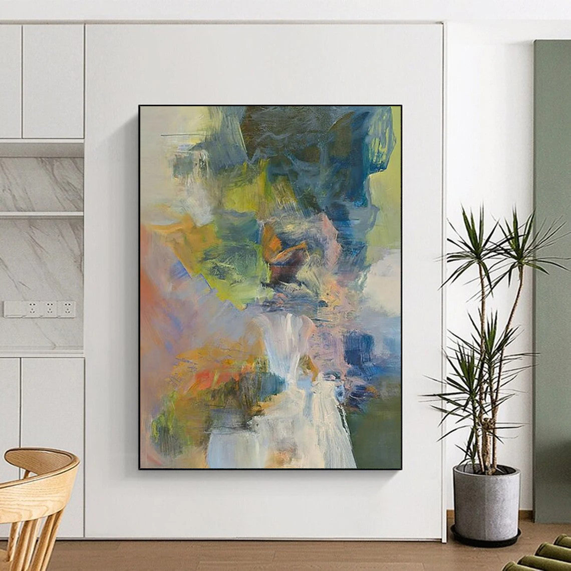 Colorful Abstract Fusion - Mixed - Hue Abstract Painting On Canvas CT2263