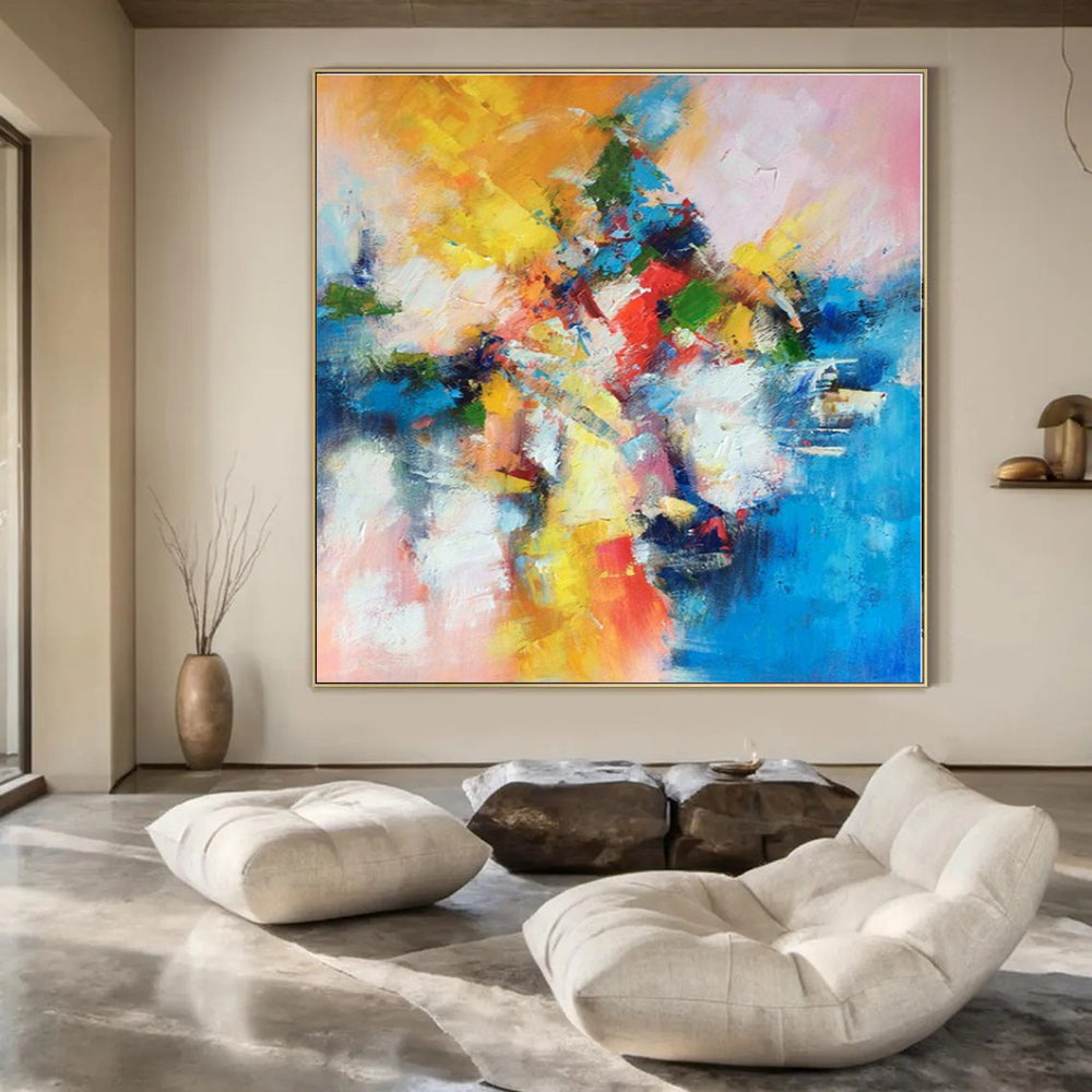 Colorful Abstract Fusion - Abstract Expressionist Acrylic Painting CT1393