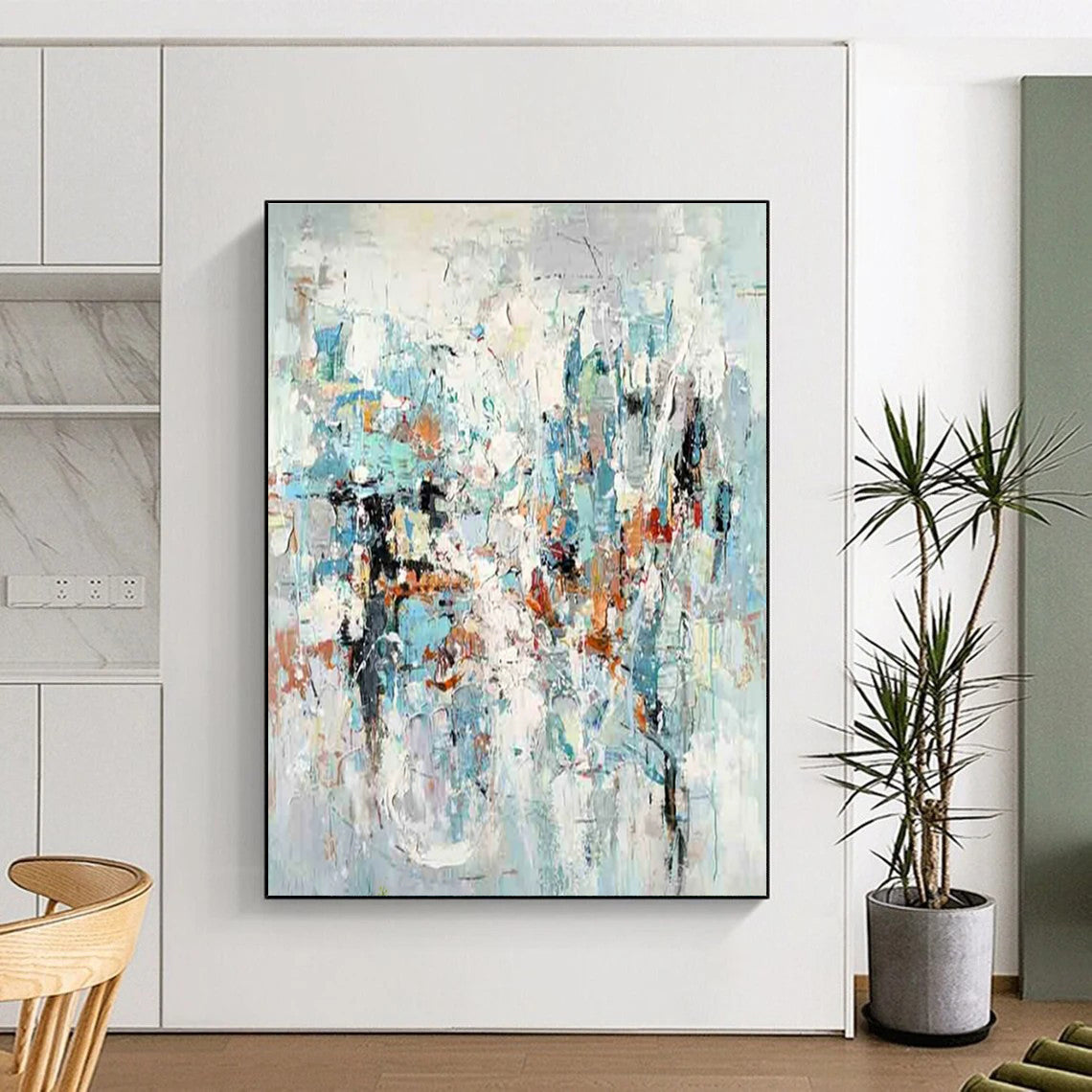 “Soft Color Fusion” ,Pastel Abstract Painting CT0890