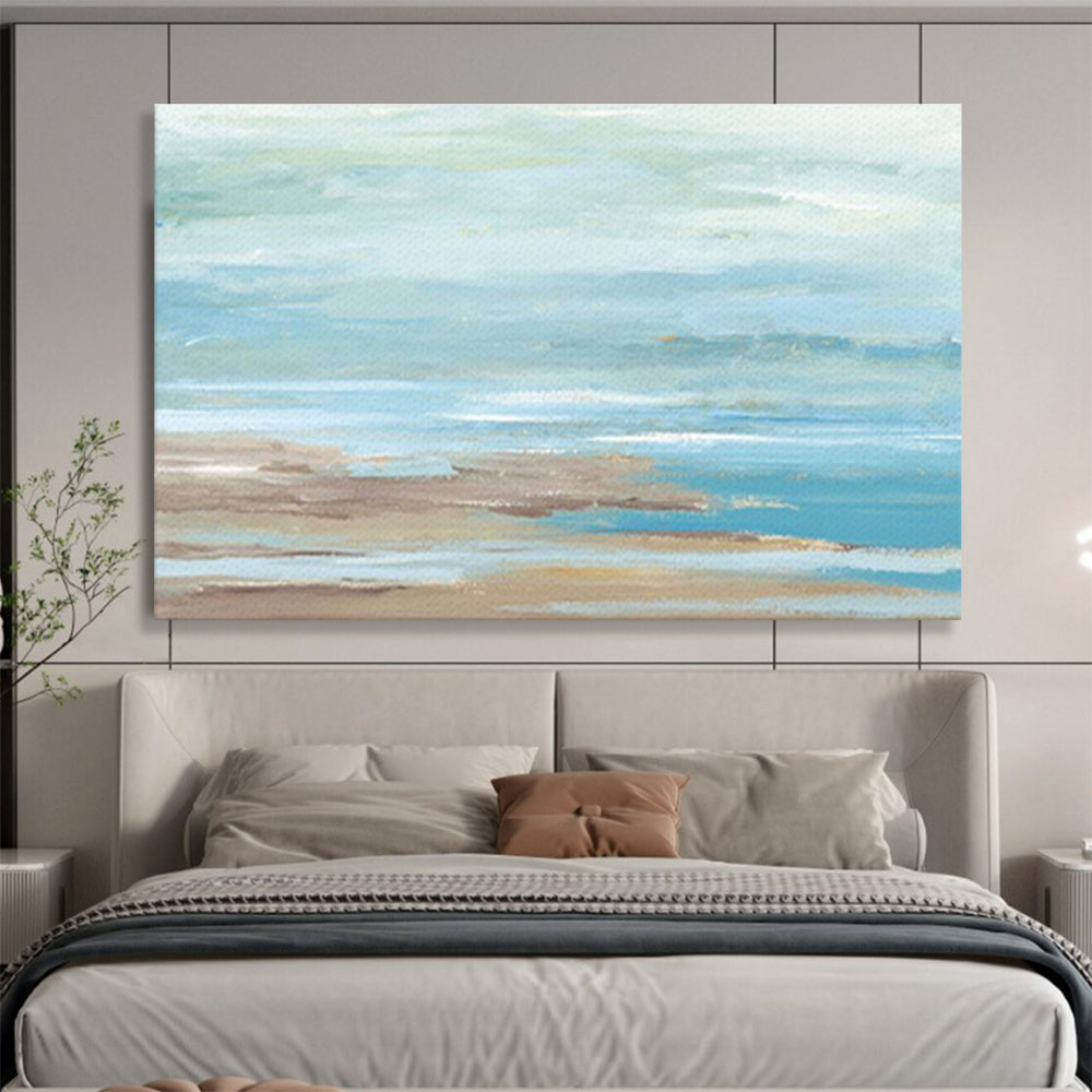 “Soft Coastal Abstract” Abstract Oil Painting On Canvas DKH421