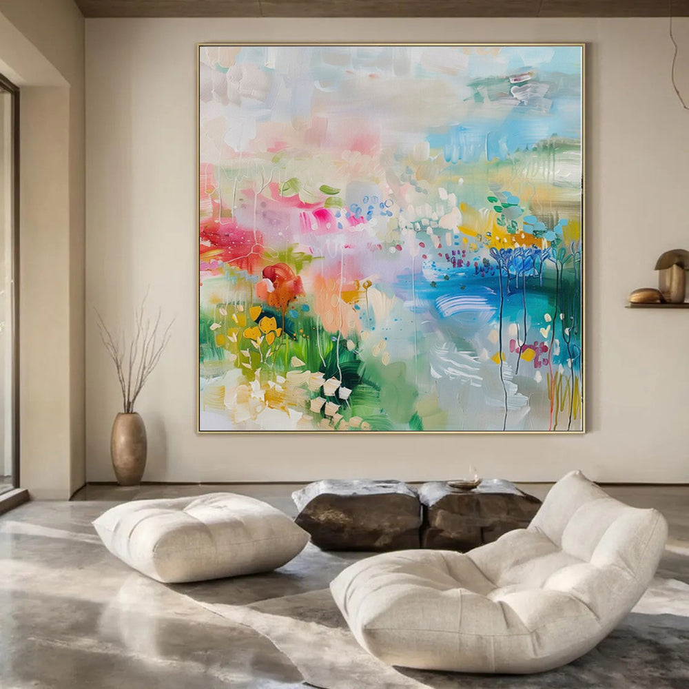 “Colorful Abstract Landscape” – Abstract Landscape Painting CT1180