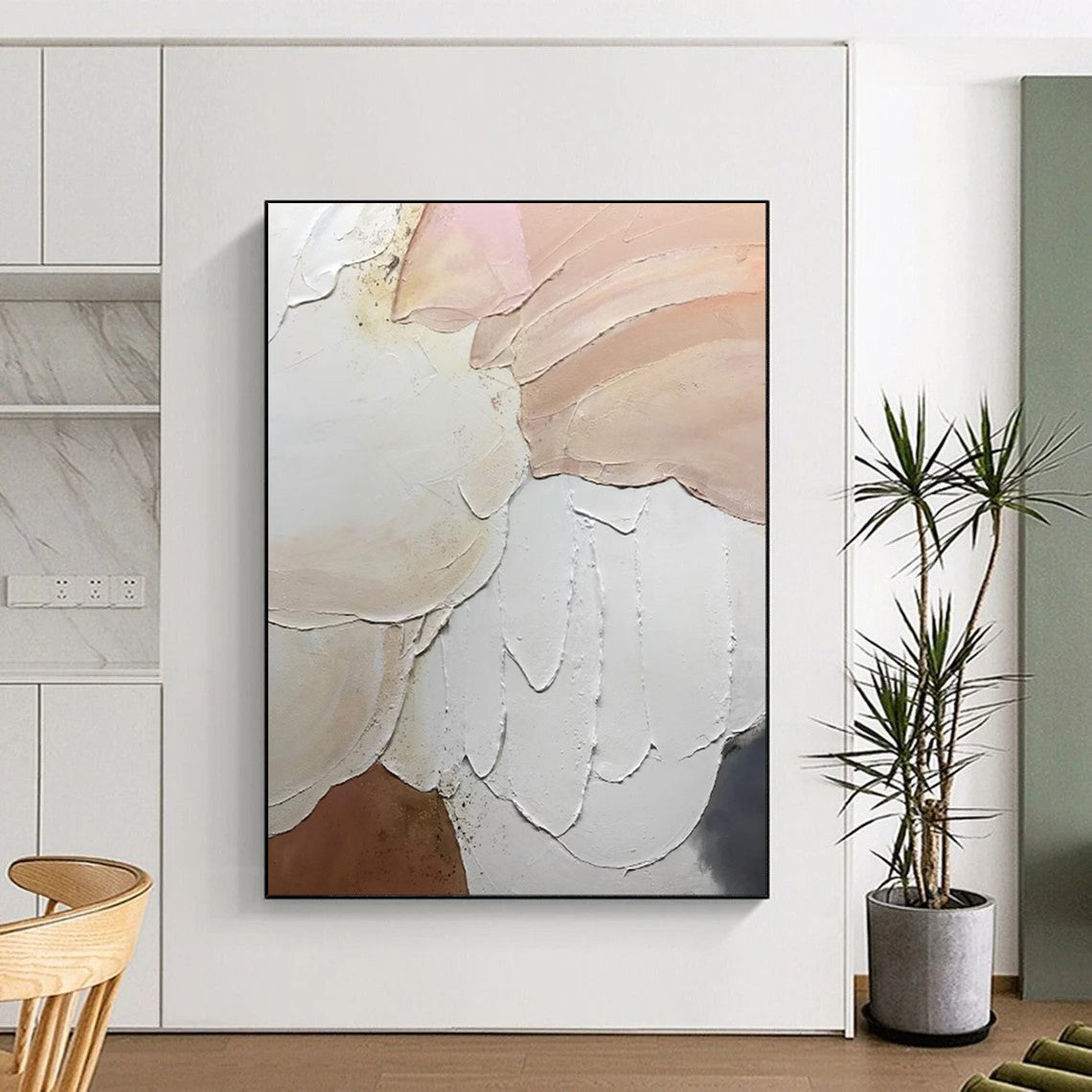 “Textured Pastel Shapes” - Abstract Textured Painting CT1991