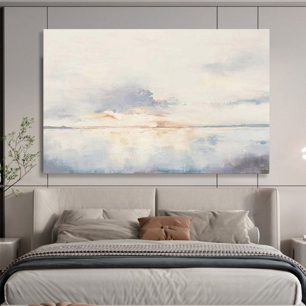 “Soft Sunset Abstract” Abstract Landscape Painting On Canvas DKH415