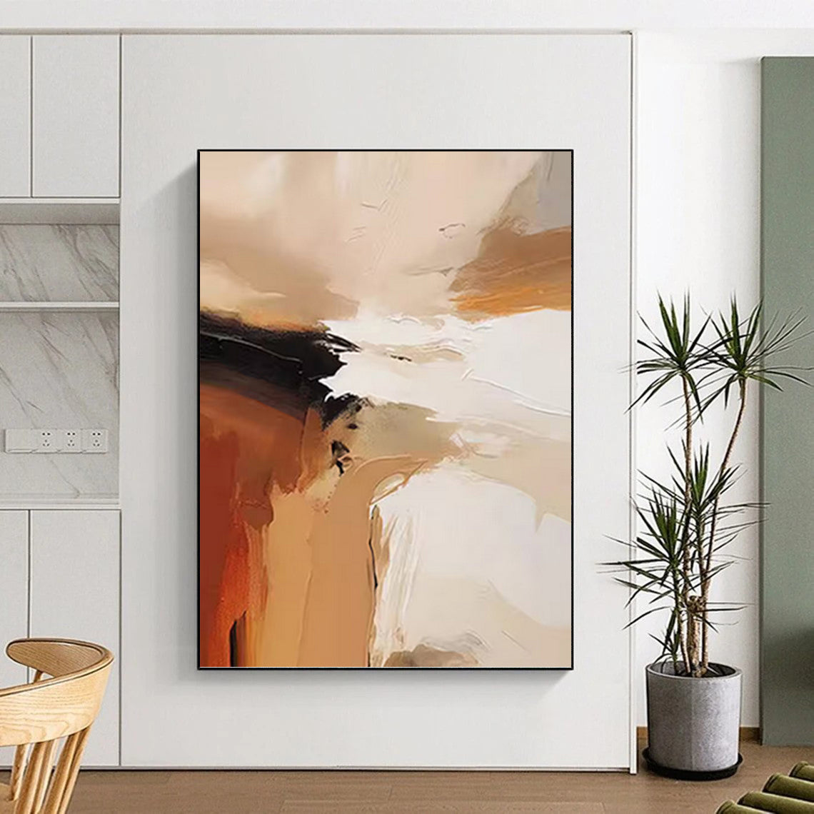 Warm Tones Mix - Abstract Impasto Painting On Canvas DKH1243