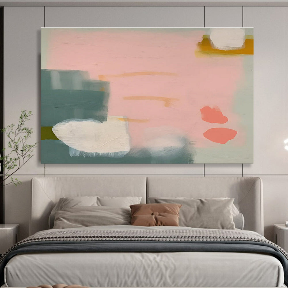 “Minimalist Color Shapes” Abstract Acrylic Painting On Canvas DKH488