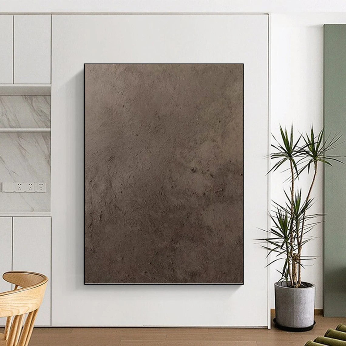 “Smooth Dark Gray Textured Surface” - Minimalist Abstract Painting On Canvas DKH1116