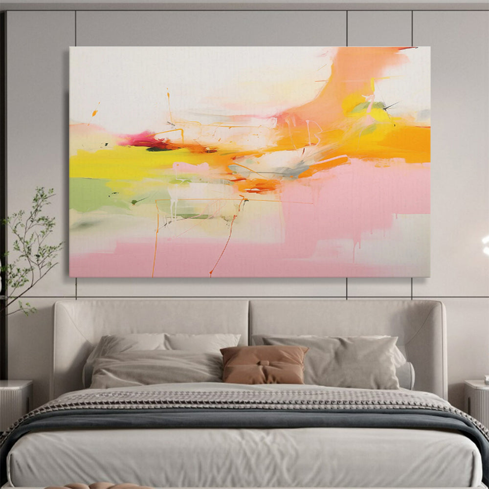 “Bright Color Chaos” Abstract Acrylic Painting On Canvas DKH490