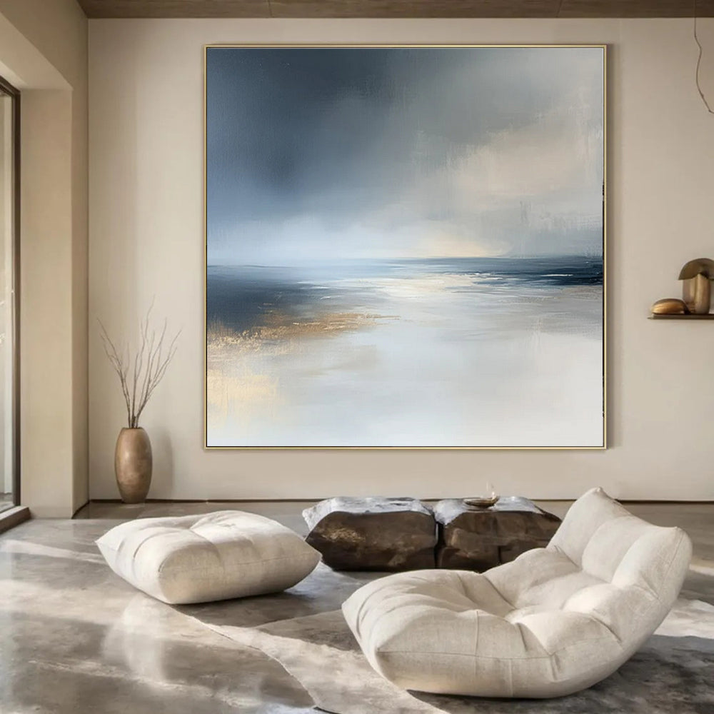 “Misty Sea Abstract” ,Abstract Landscape Oil Painting CT0939