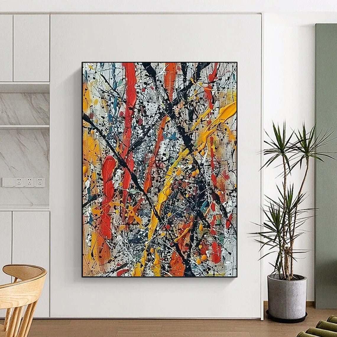 “Colorful Drip - Style Abstract” - Abstract Painting On Canvas CT2355