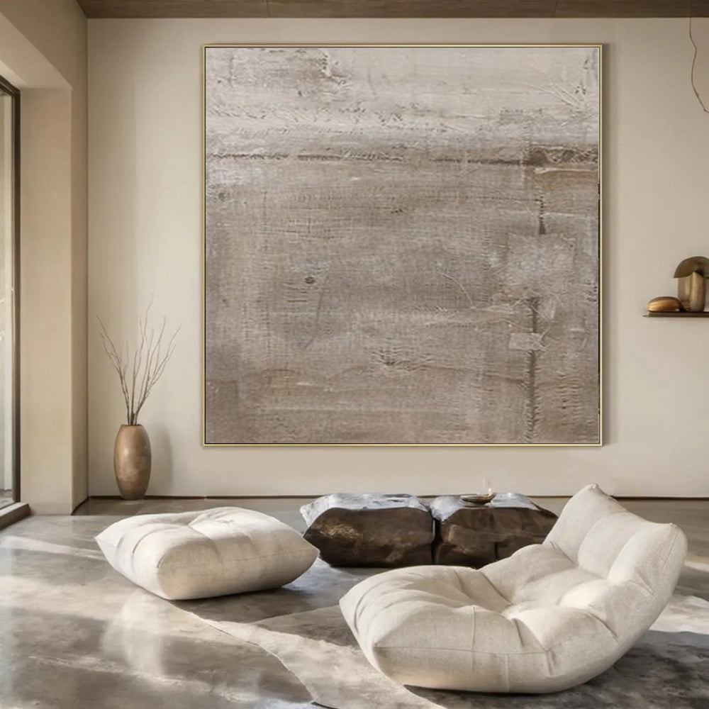 “Brown - Gray Textured Layers” – Abstract Layered Art CT0980