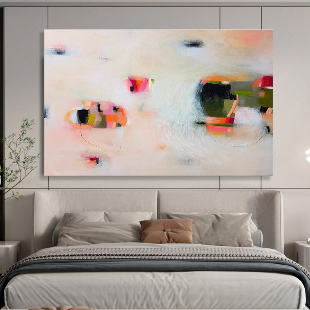Minimalist Abstract Forms - Muted Colors and Delicate Details Painting On Canvas DKH034