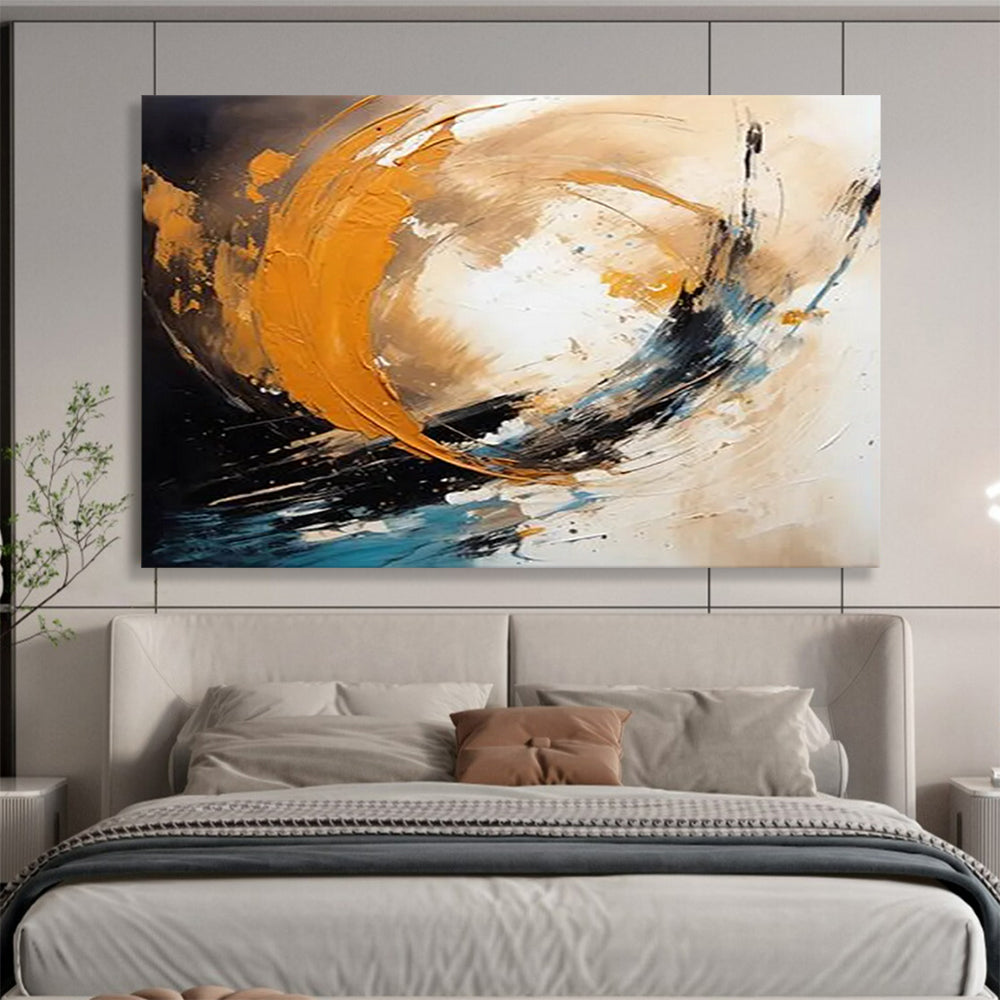 “Dynamic Color Swirls” Abstract Expressionist Painting On Canvas DLZ098
