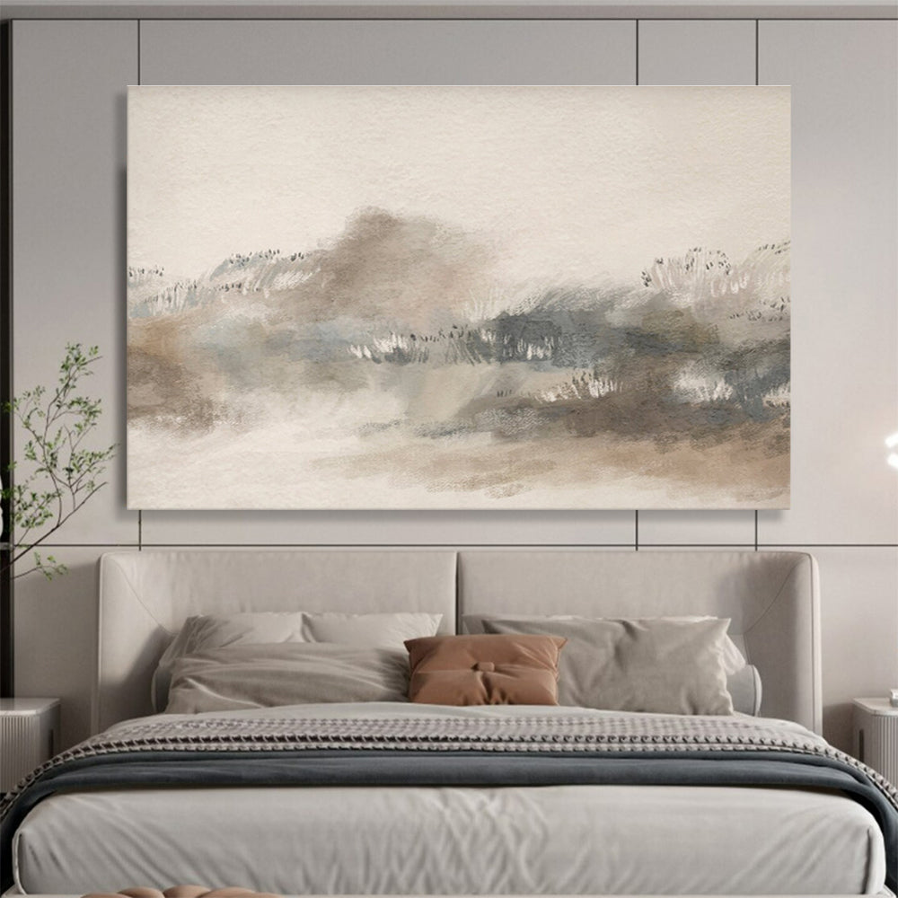 Subtle Landscape Watercolor - like Scene Painting On Canvas DKH244