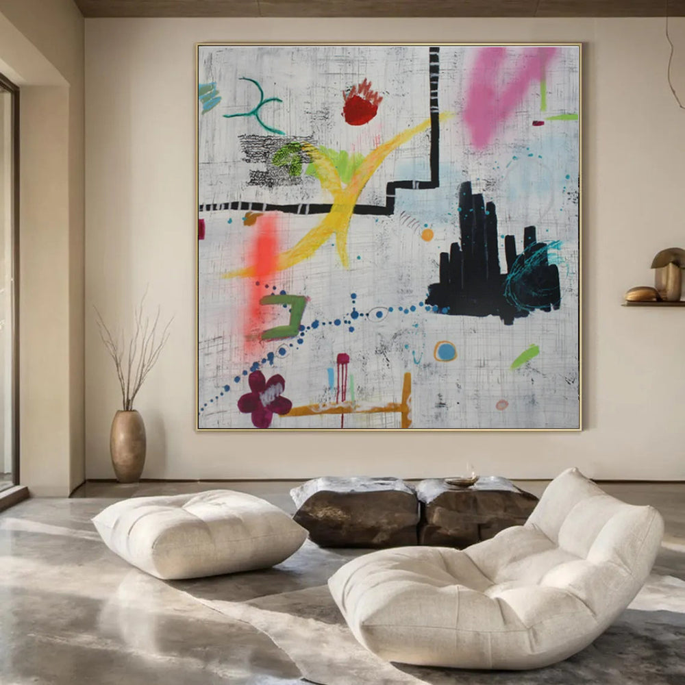 Grid - Graffiti Abstraction - Pop Art - Style Acrylic Painting CT1413