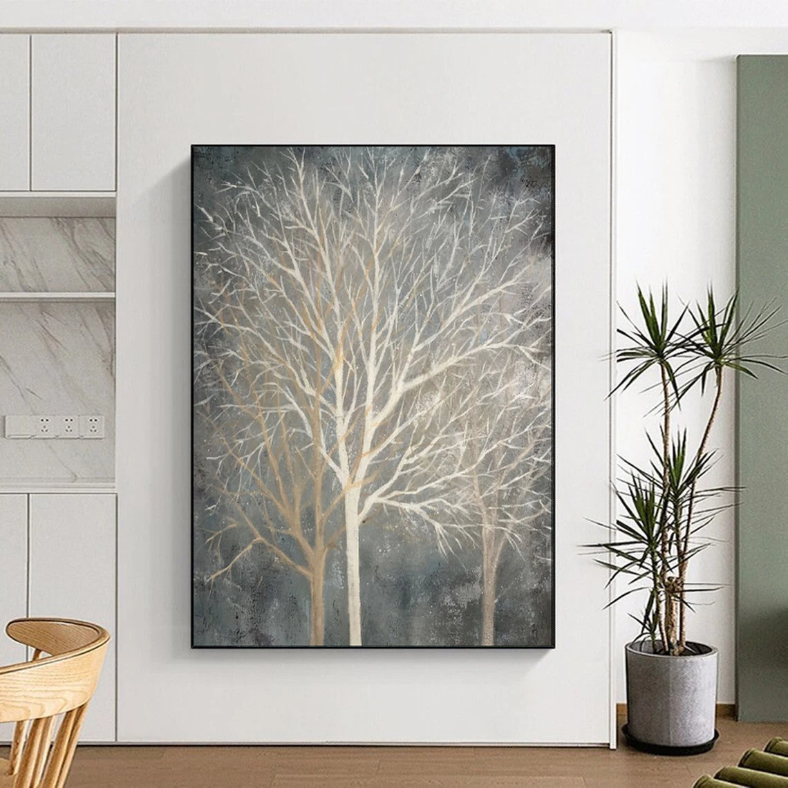 “Winter Bare Trees” - Minimalist Nature Acrylic on Canvas CT1887