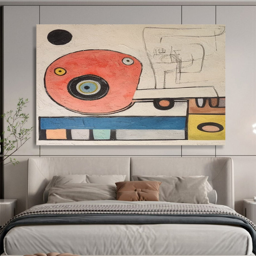 “Colorful, Abstract Machine ‘Whimsical Contraption’” - Abstract Mechanism Painting On Canvas DLZ004