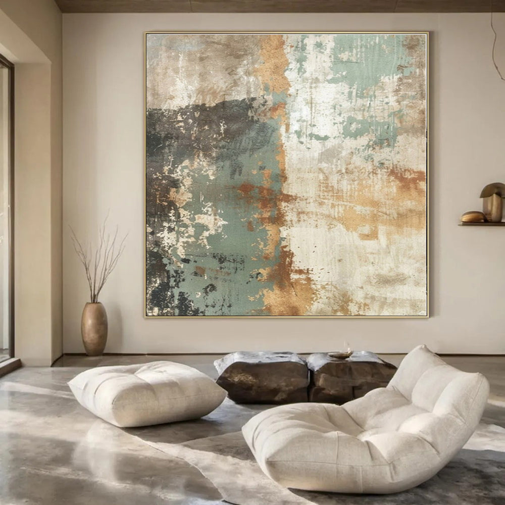 Earthy Textured Patina - Abstract Impasto Oil CT1274