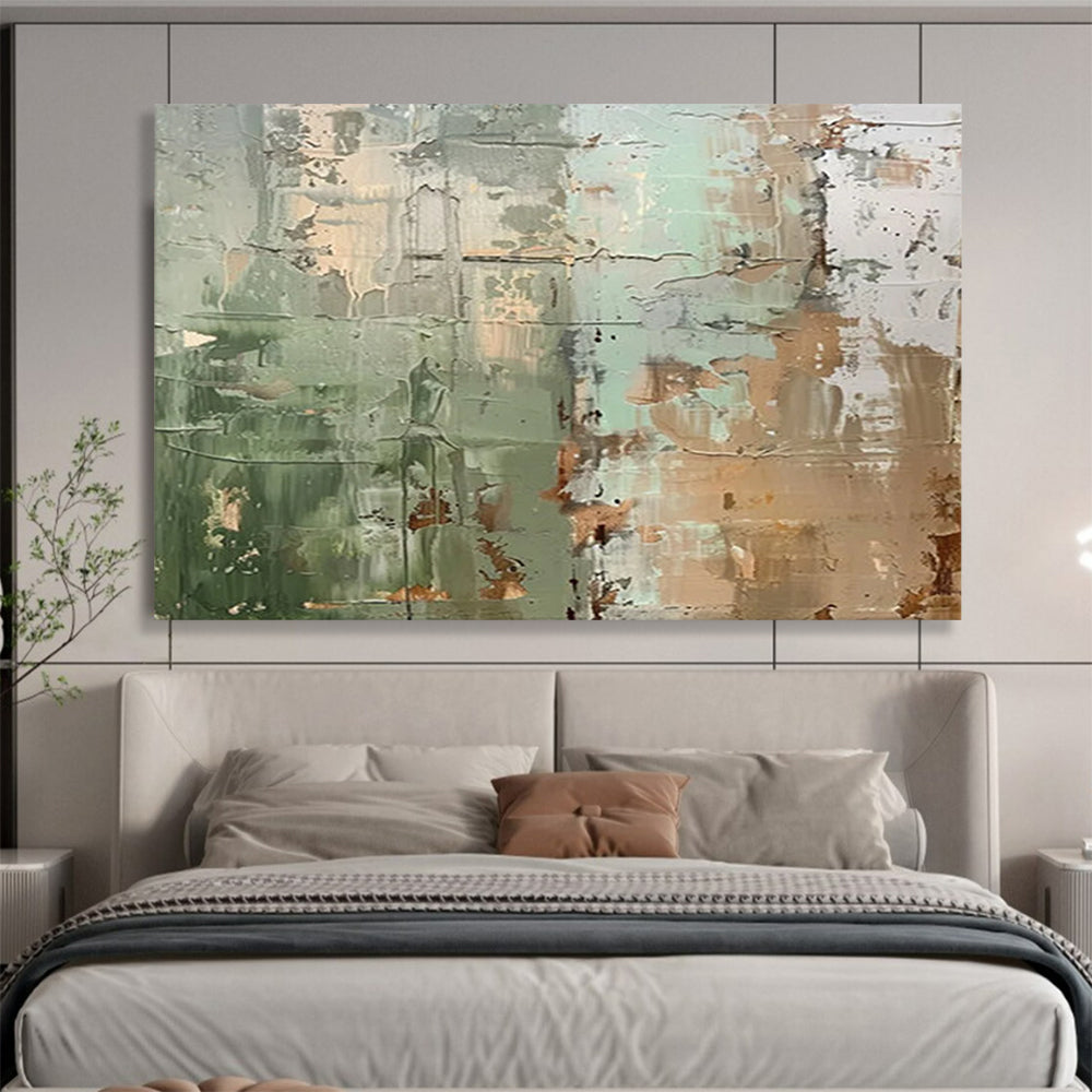 “Earthy Tones Textured Abstraction” Abstract Painting On Canvas DLZ107