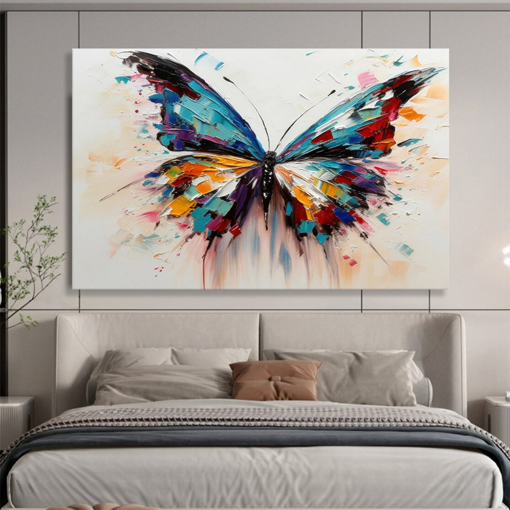 “Colorful Butterfly Wings” Abstract Animal Painting On Canvas DLZ054