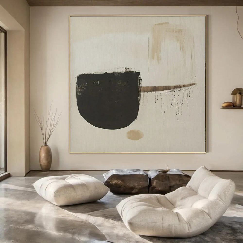 “Neutral - Toned Abstract” ,Abstract Minimalist Acrylic Art CT0935
