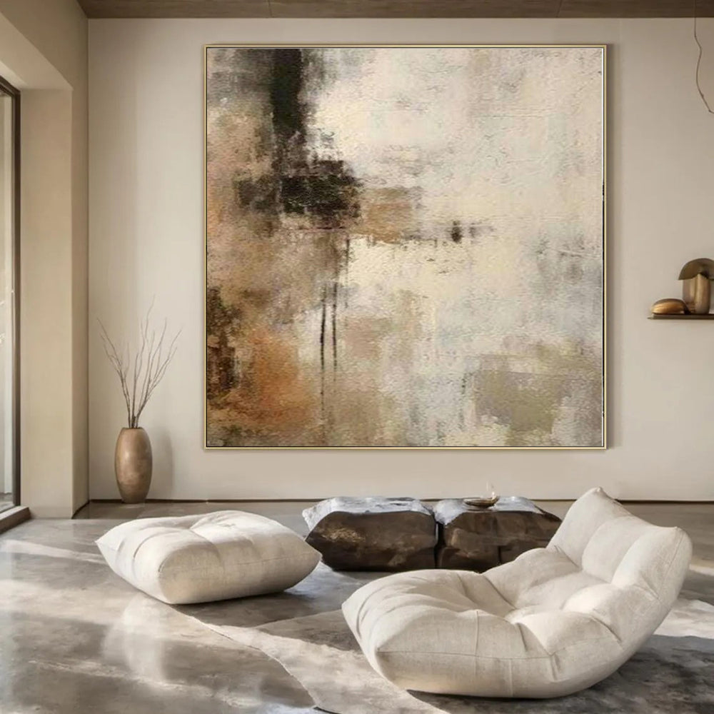 Soft Earth Tones & Gentle Blurs - Abstract Landscape Art CT1210