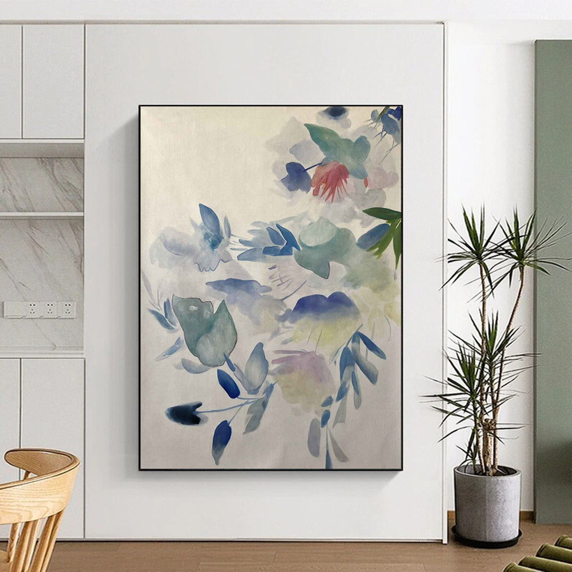 “Soft - Hued Floral Drift” – Watercolor Flower Painting CT2075